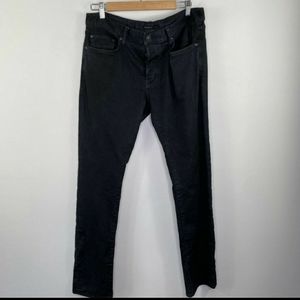 John Varvatos Black Cotton Blend Stretch Denim Skinny Jeans Men's Size 33 32